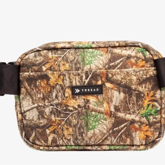 Camo Crossbody Bag with Orange Zipper - Picture 4 of 4